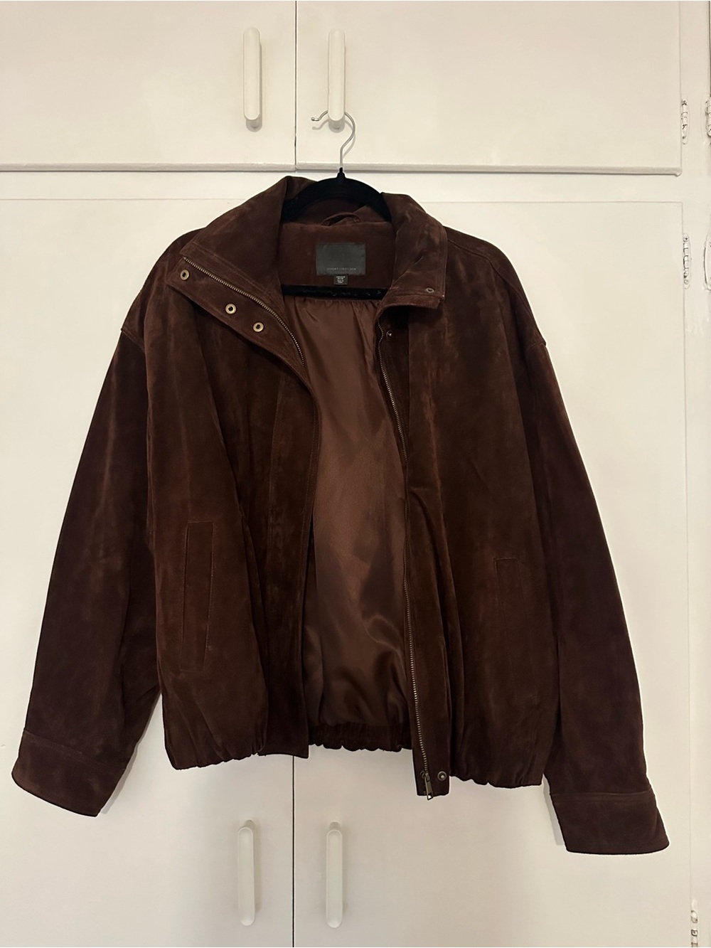 Women’s Zara Brown Suede Bomber Jacket - Picture 3 of 3